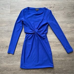 Top shop long sleeve cut out body con dress